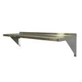 Prairie View Industries Stainless Steel Wall Mount Shelf - 12 x 12 x 72 in. WS1272SS